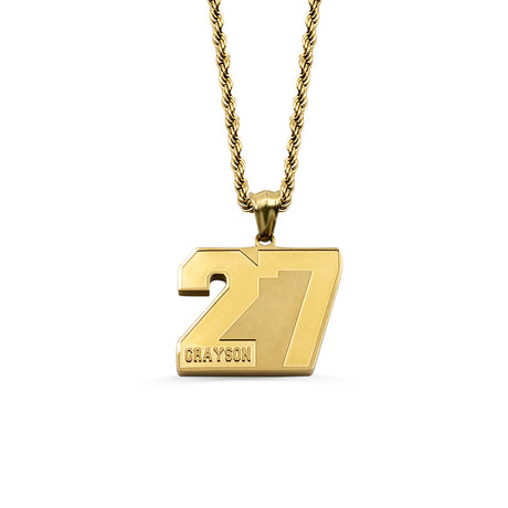Personalized Stainless Steel Sports Number Necklace