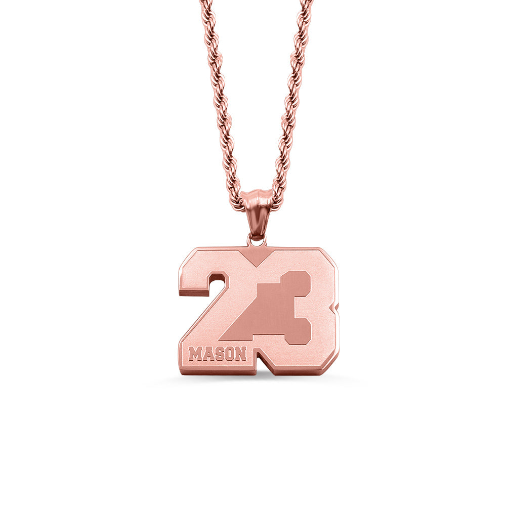 Personalized Stainless Steel Sports Number Necklace