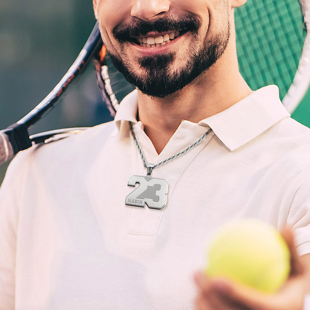 Personalized Stainless Steel Sports Number Necklace