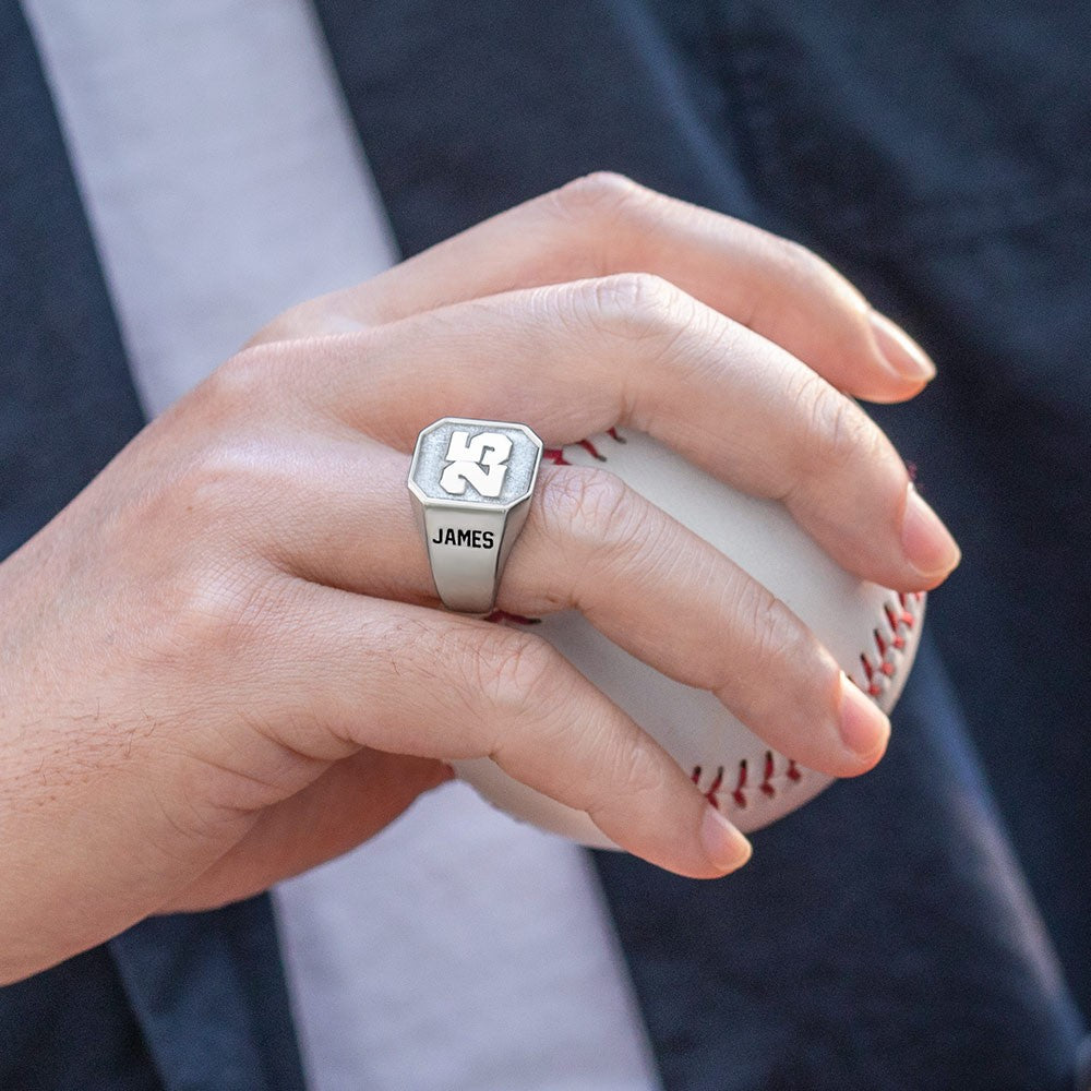 Custom Sports Number Signet Ring