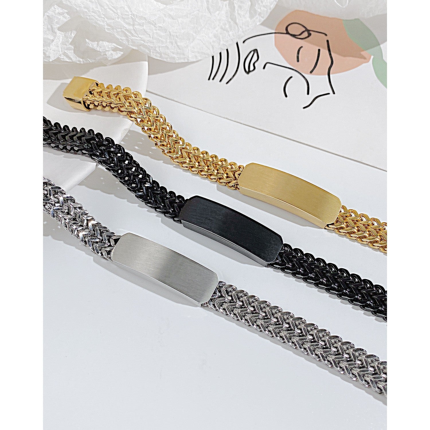 Custom Stainless Steel Engraved Bracelet