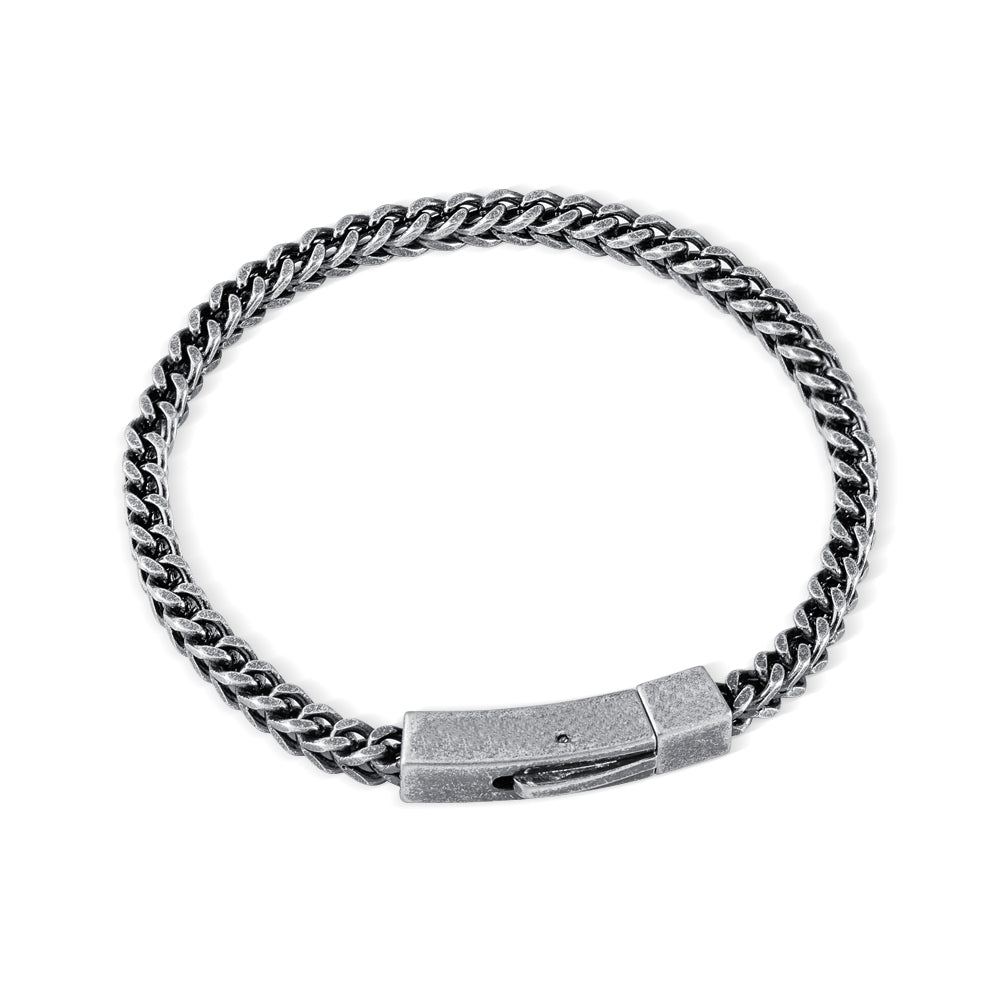 Custom Cuban Link Nameplate Bracelet – Stainless Steel for Men