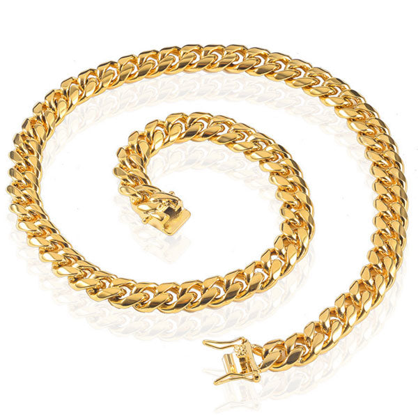 Titanium Steel Cuban Link Chain Necklace