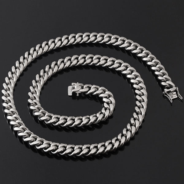 Titanium Steel Cuban Link Chain Necklace