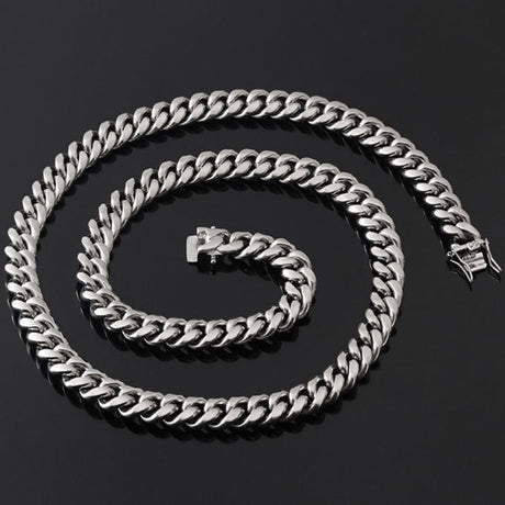Titanium Steel Cuban Link Chain Necklace