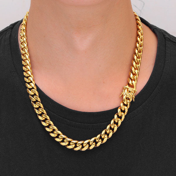 Titanium Steel Cuban Link Chain Necklace