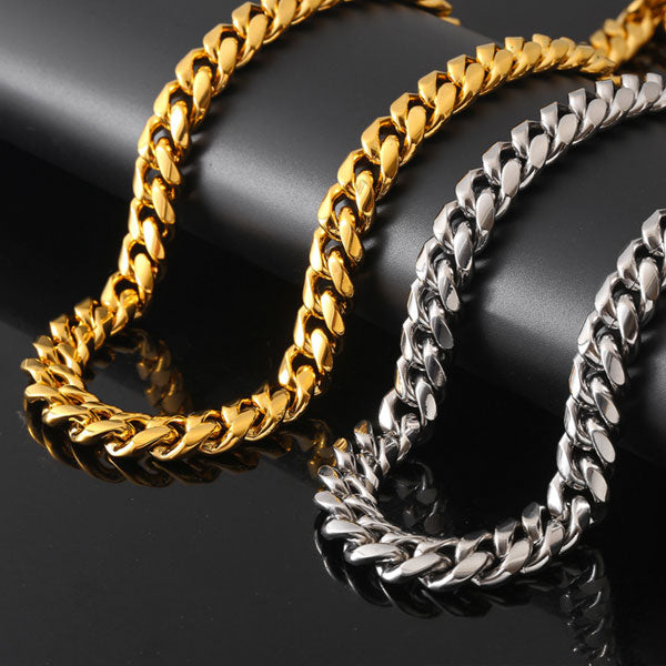 Titanium Steel Cuban Link Chain Necklace