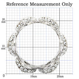 Rhodium Brass Ring with Top Grade Crystal  in Clear
