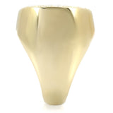 Gold Brass Ring with Top Grade Crystal  in Clear