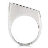 Rhodium Brass Ring with Top Grade Crystal  in Clear