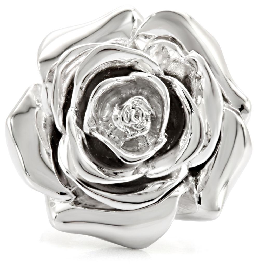 Rhodium Brass Ring with No Stone