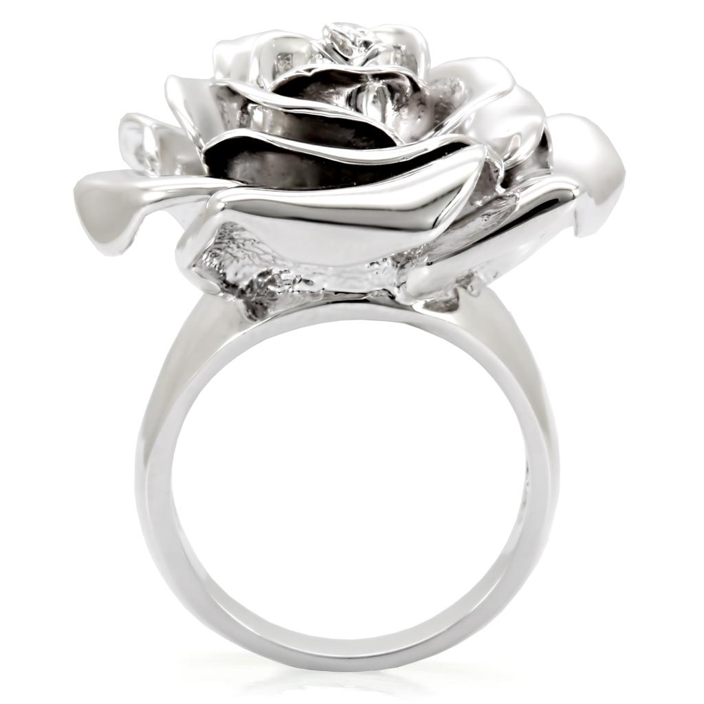 Rhodium Brass Ring with No Stone