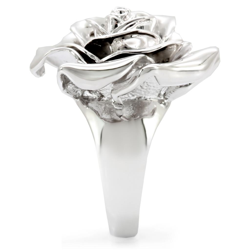 Rhodium Brass Ring with No Stone