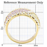 Gold Brass Ring with Top Grade Crystal  in Multi Color