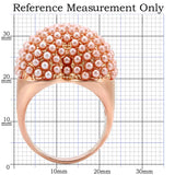 Rose Gold Brass Ring with Synthetic Pearl in Rose