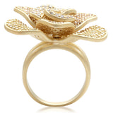 Matte Gold Brass Ring with AAA Grade CZ  in Multi Color