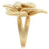 Matte Gold Brass Ring with AAA Grade CZ  in Multi Color