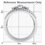 Rhodium Brass Ring with AAA Grade CZ  in Clear