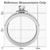 Rhodium Brass Ring with AAA Grade CZ  in Clear
