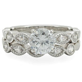 Rhodium Brass Ring with AAA Grade CZ  in Clear