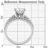 Rhodium Brass Ring with AAA Grade CZ  in Clear