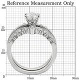 Rhodium Brass Ring with AAA Grade CZ  in Clear