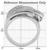 Rhodium Brass Ring with AAA Grade CZ  in Clear