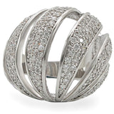 Rhodium Brass Ring with AAA Grade CZ  in Clear
