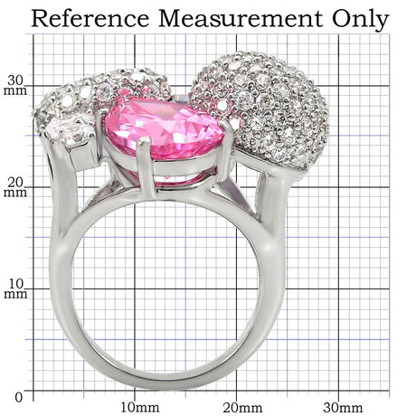 Rhodium Brass Ring with AAA Grade CZ  in Multi Color