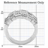 Rhodium Brass Ring with AAA Grade CZ  in Clear