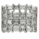 Rhodium Brass Ring with AAA Grade CZ  in Clear