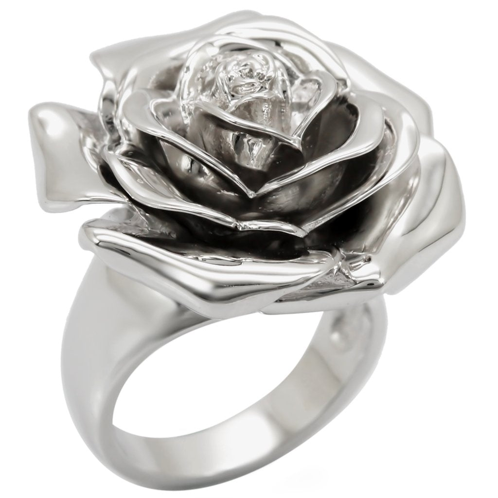 Rhodium Brass Ring with No Stone