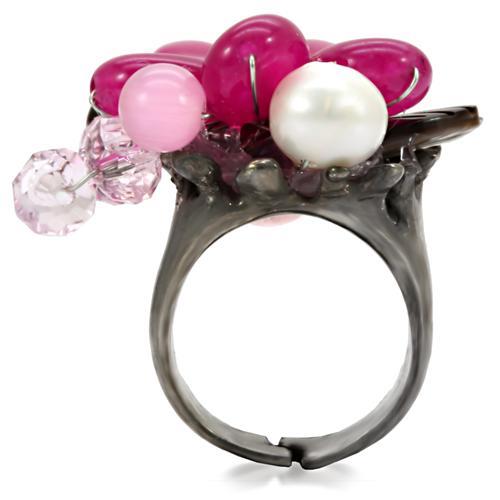 Antique Tone Brass Ring with Assorted  in Multi Color