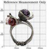 Antique Tone Brass Ring with Assorted  in Multi Color
