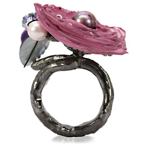 Antique Tone Brass Ring with Assorted  in Multi Color