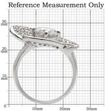 Rhodium Brass Ring with AAA Grade CZ  in Clear