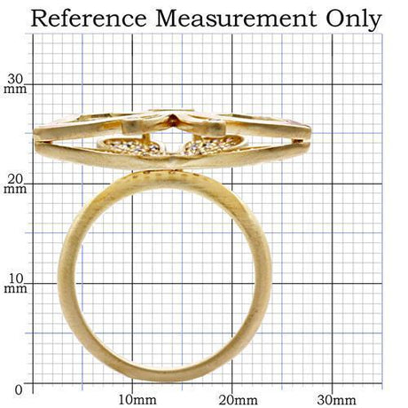 Matte Gold Brass Ring with AAA Grade CZ  in Multi Color