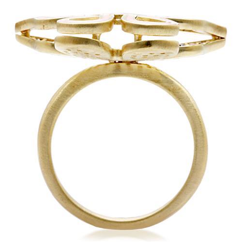 Matte Gold Brass Ring with AAA Grade CZ  in Multi Color