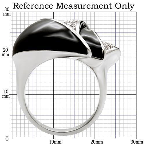 Rhodium Brass Ring with AAA Grade CZ  in Clear