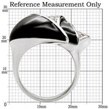 Rhodium Brass Ring with AAA Grade CZ  in Clear