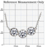 Rhodium Brass Chain Pendant with AAA Grade CZ  in Clear