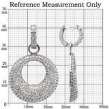 Rhodium Brass Earrings with AAA Grade CZ  in Clear