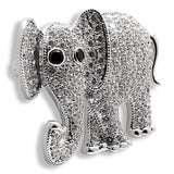 Imitation Rhodium Brass Brooches with AAA Grade CZ  in Black Diamond