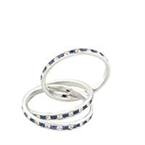 High-Polished 925 Sterling Silver Ring with Top Grade Crystal  in Montana