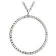 36515 - High-Polished 925 Sterling Silver Pendant with AAA Grade CZ  in Clear