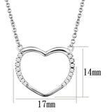 Rhodium Brass Chain Pendant with AAA Grade CZ  in Clear