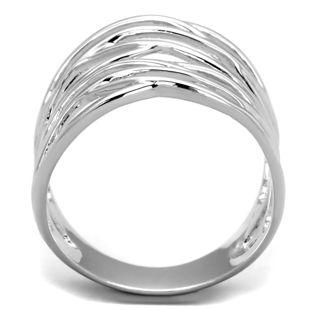 Rhodium Brass Ring with No Stone