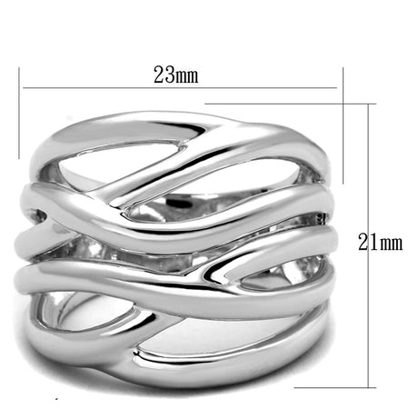 Rhodium Brass Ring with No Stone