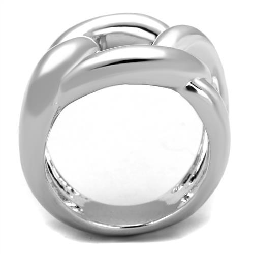 Rhodium Brass Ring with No Stone