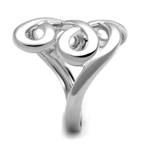Rhodium Brass Ring with No Stone